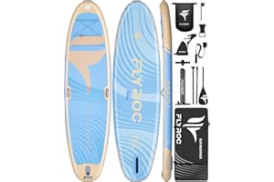 FLYROC 11’x35 Extra Wide Inflatable Paddle Board, 430lb Capacity Stable Paddleboard for Yoga, Stand up Paddle Board for Adults(x3), Full Coverage EVA Deck, 5 Handles, 100L Backpack, All-Round