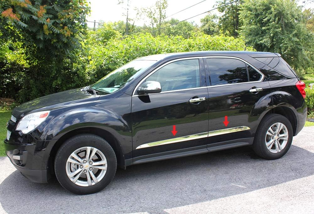 20102013 Chevy Equinox Rocker Panel Chrome Stainless Steel Body Side