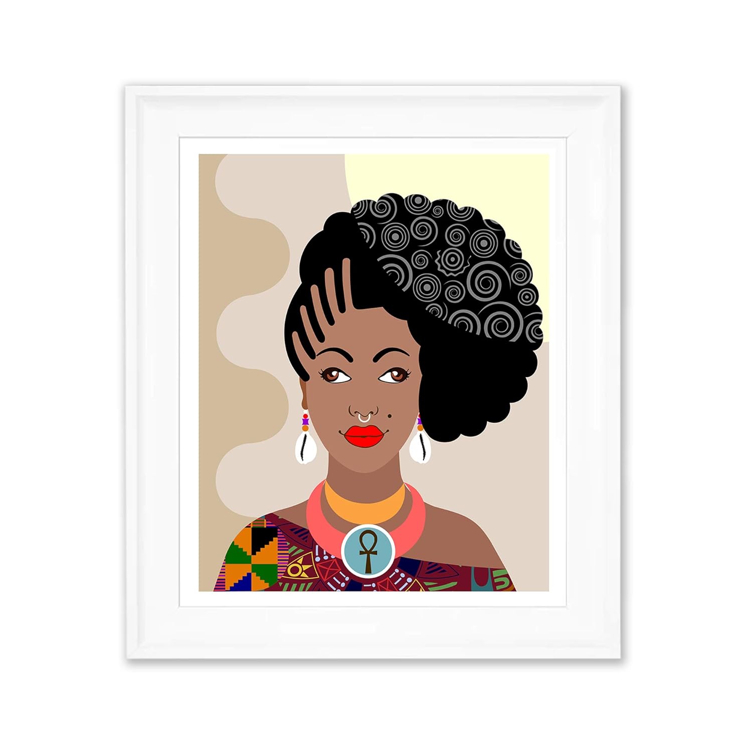Amazon Com African Queen Art Painting Print African American Home Decor Unframed Handmade