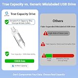 JSL JDTDC 128GB USB C iPhone Flash Drive Photo Backup Stick iPad Android view 3