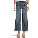 KUT from the Kloth Womens Petite Jean High Rise Wide Leg Front Inset Clean Hem