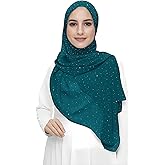 Sparkle Shimmer Gold Glitter Women's Chiffon Hijab Head Scarf Shawl Wrap Lightweight