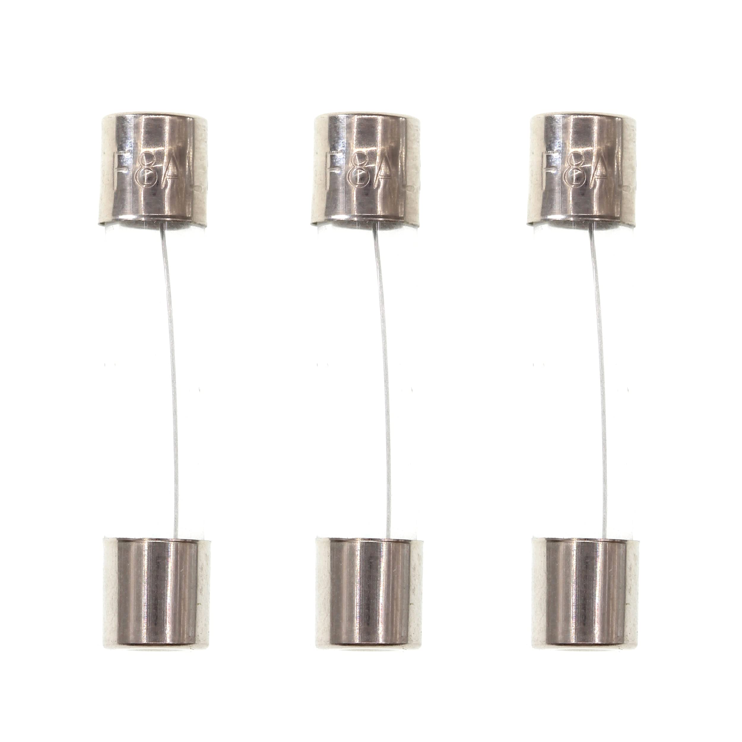 HUABAN 25 Pieces F8AL250V 8A 8 Amp 250V 6 * 30mm Fast-Blow Glass Fuse