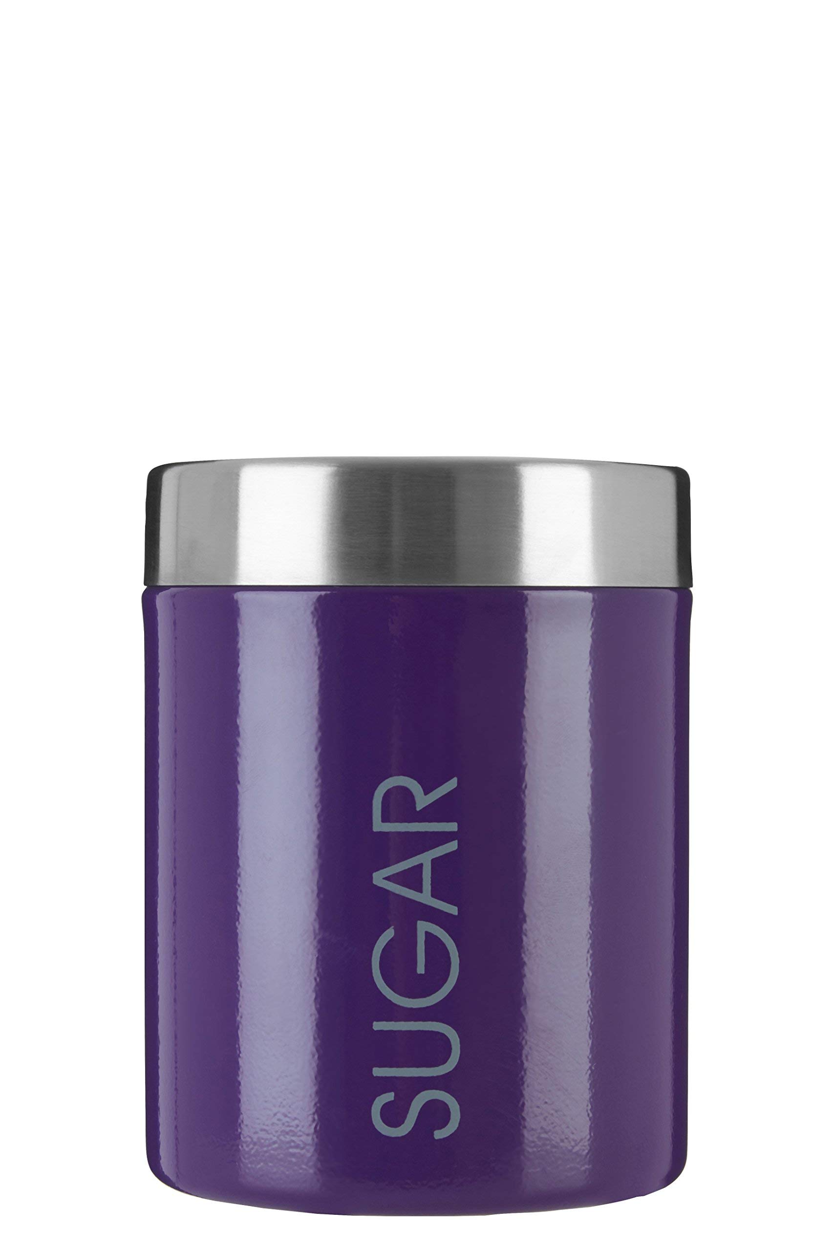 Premier Housewares Biscuit Ceramic Kitchen Sugar Canister Purple Cookie Jars for Biscuits Canisters for The Kitchen Tea Coffee Sugar Tea Coffee and Sugar Canisters