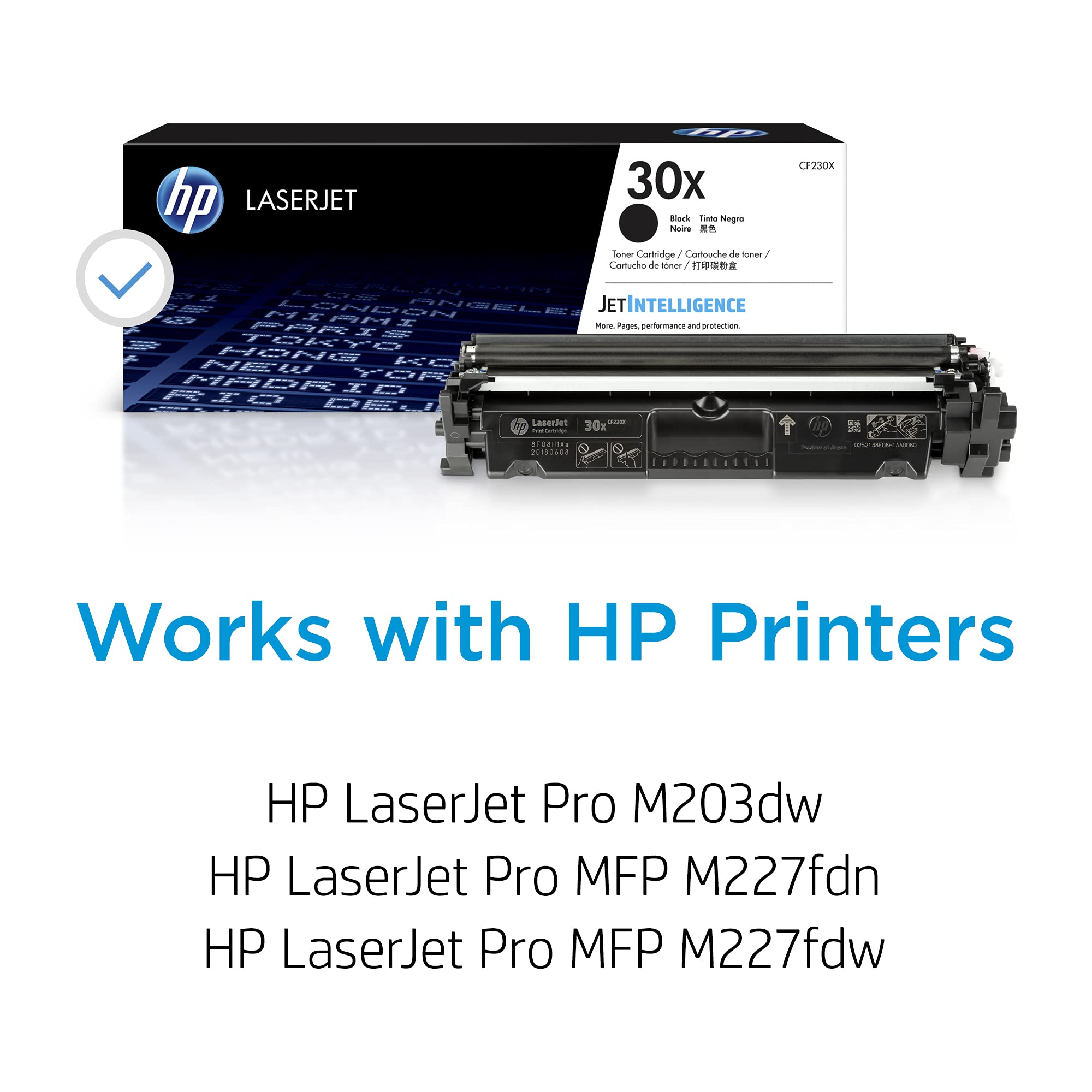 HP 30X Black High-yield Toner Cartridge | Works with HP LaserJet Pro M203 Series, HP LaserJet Pro MFP M227 Series | CF230X