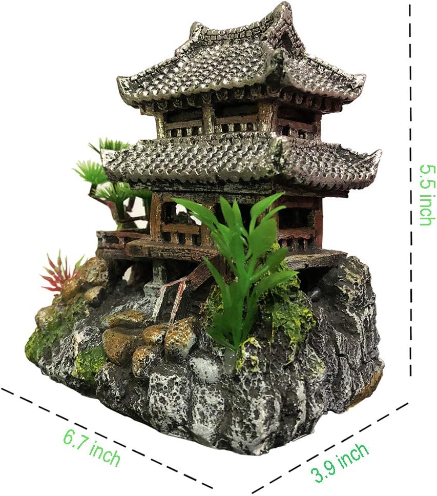 SLOCME Aquarium Classical Resin Castle Decorations Fish Tank