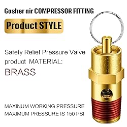 Bonuci 8 Pcs 1/4" Male NPT Safety Valve Air