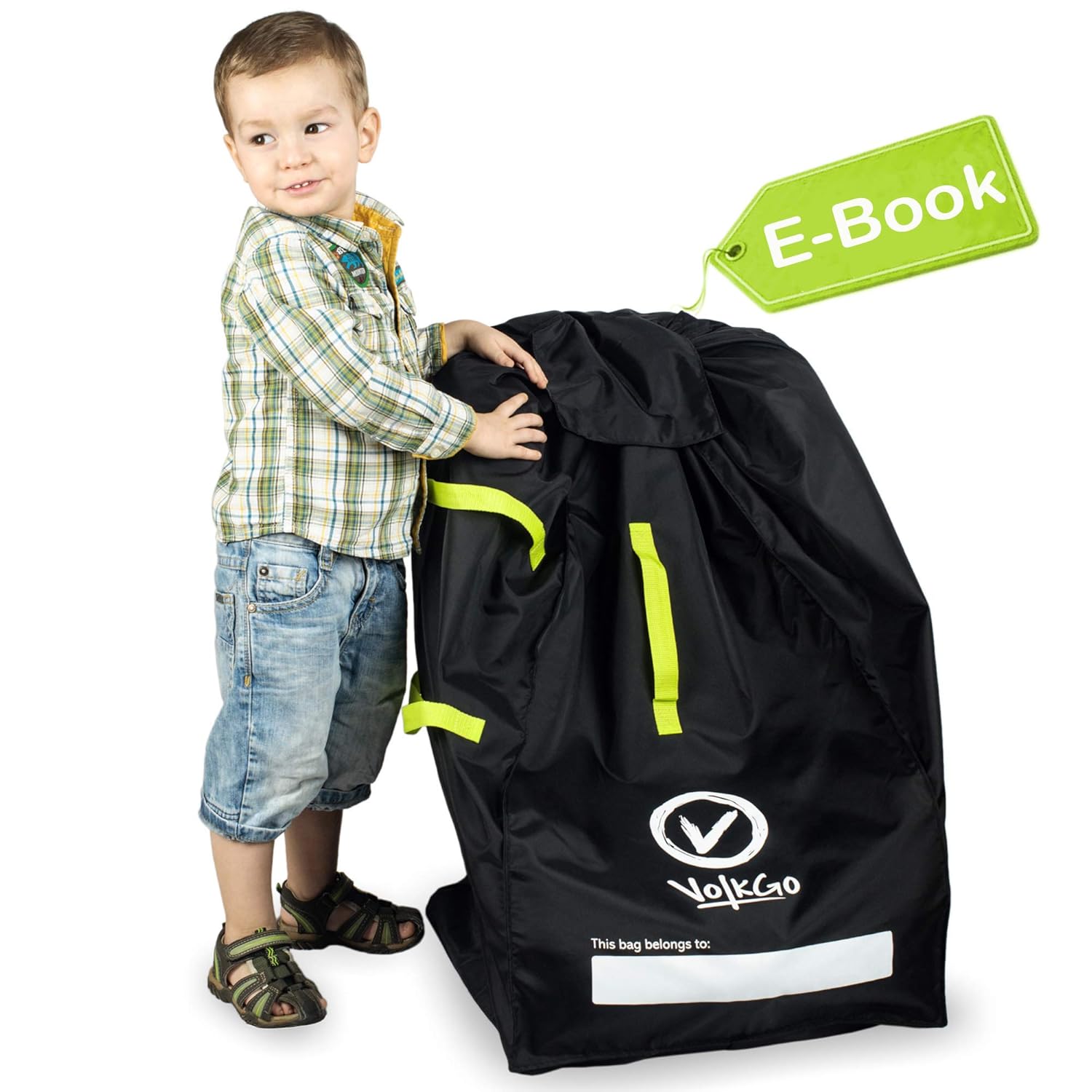 Volkgo Durable Car Seat Travel Bag With E Book Ideal Gate Check Bag For Air Travel Saving Money For Safe Secure Car Seat Fits Car Seats