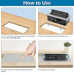 Table Pop Up Outlet, Desktop Pop Up Socket Center
