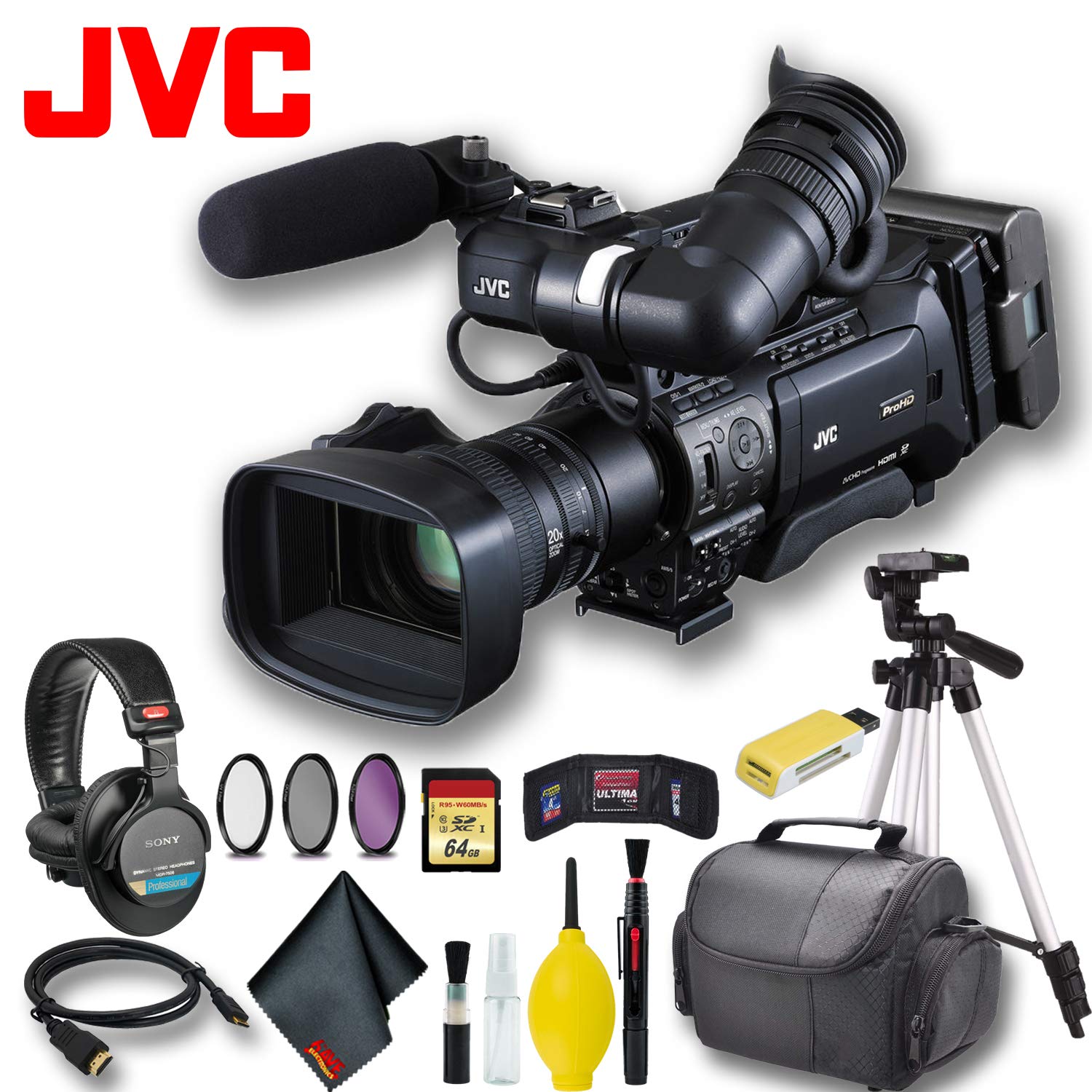 JVC GYHM850U ProHD Compact Shoulder Mount Camera +Fujinon 20x Lens