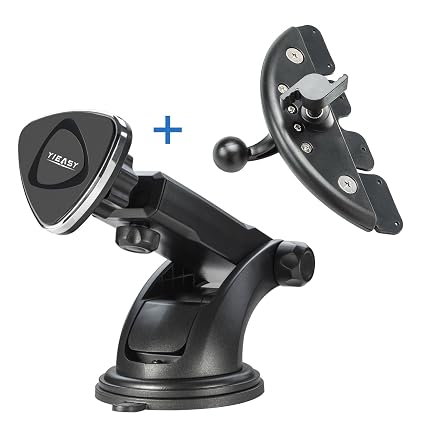 Amazon | YIEASY 車載ホルダー 強力ゲル吸盤式 CDスロット取付型 伸縮アーム スマホホルダー マグネット式 車載スタンド