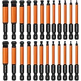 LATTOOK Ball End Hex Head Allen Wrench Drill Bit Set, 24PCS 2.5 Inch Metric & SAE Sizes Ball End Hex Bit Set Allen Key Set Hex Key Set, Magnetic Tipped, S2 Steel