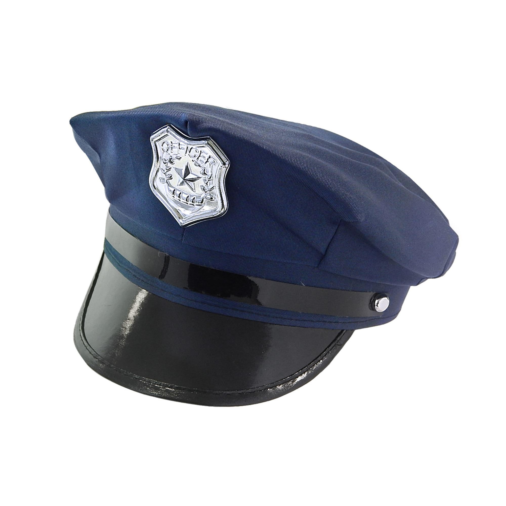 Police Fabric Peaked Party Theme Hats Caps & Headwear for Fancy Dress Costumes Accessory