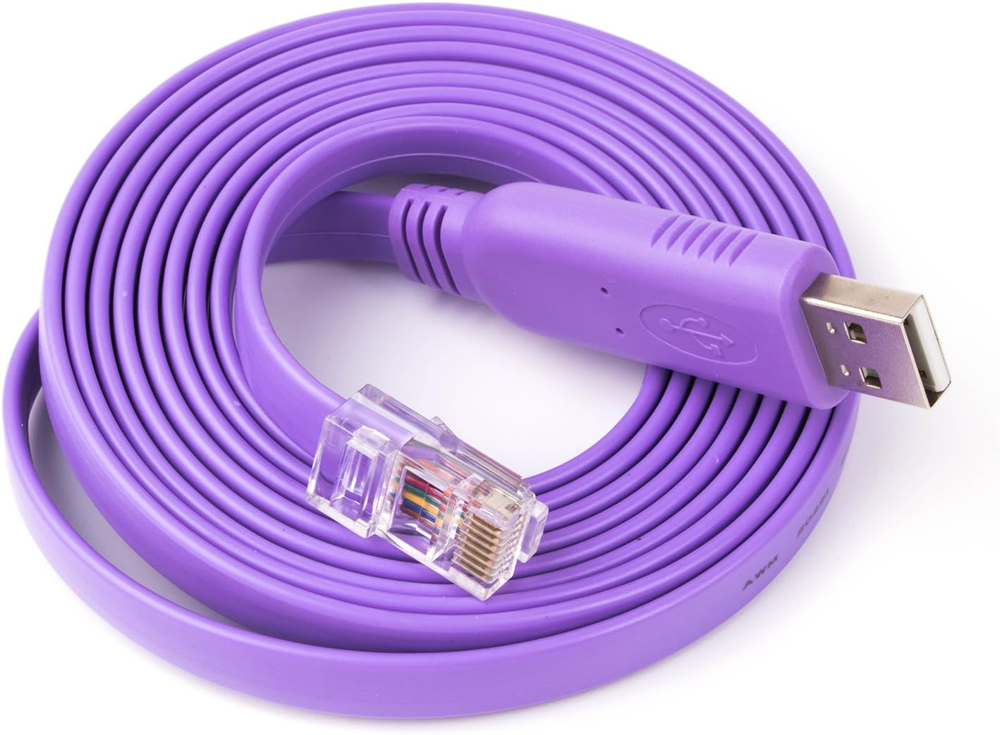 USB Console Rollover Cable USB RS232 to RJ45 Cab Router