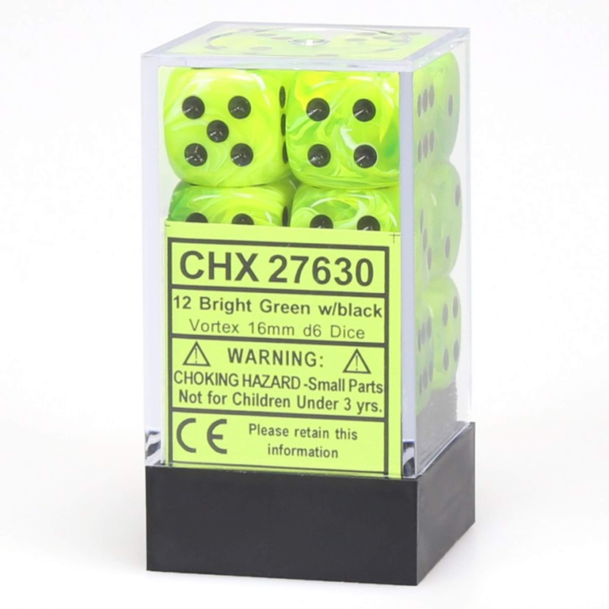 Chessex 27630 Dice, green, 16 mm