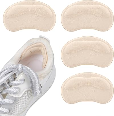 Sibba 2 Pair Self-Adhesive Heel Grip Pads Nude for Shoes Size Big