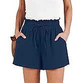 ANRABESS Shorts for Women Summer Casual High Waisted Wide Leg Drawstring Lounge Shorts Comfy 2026 Beach Vacation Clothes