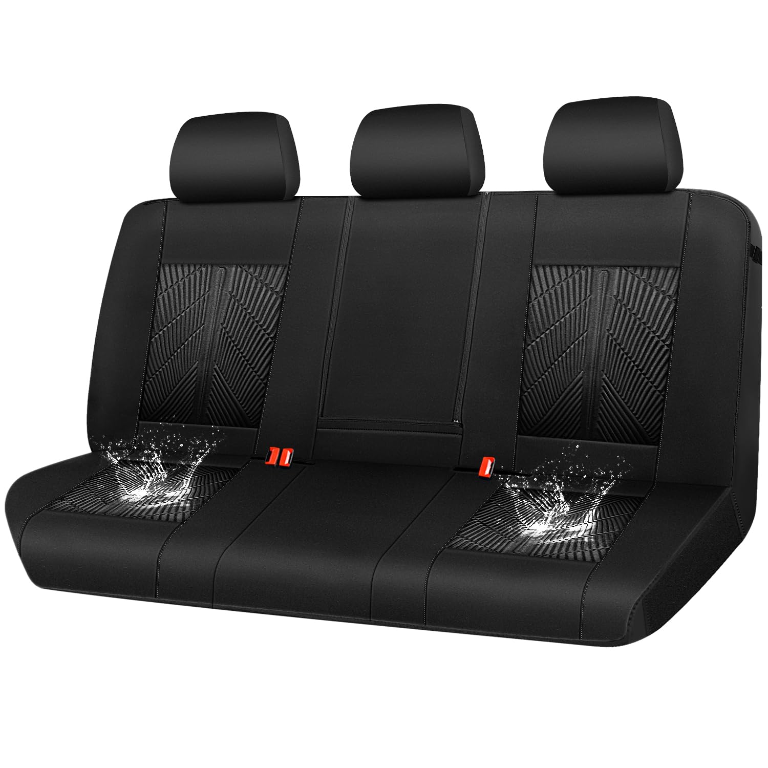 Photo 1 of CAR PASS 3D Neoprene Back Seat Cover, Waterproof Rear Seat Covers Universal Fit for Cars Sedans Trucks Vans and SUVs, Black