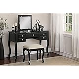 Amazon Com Linon Alexandria Bedroom Vanity Set In Silver Furniture Decor