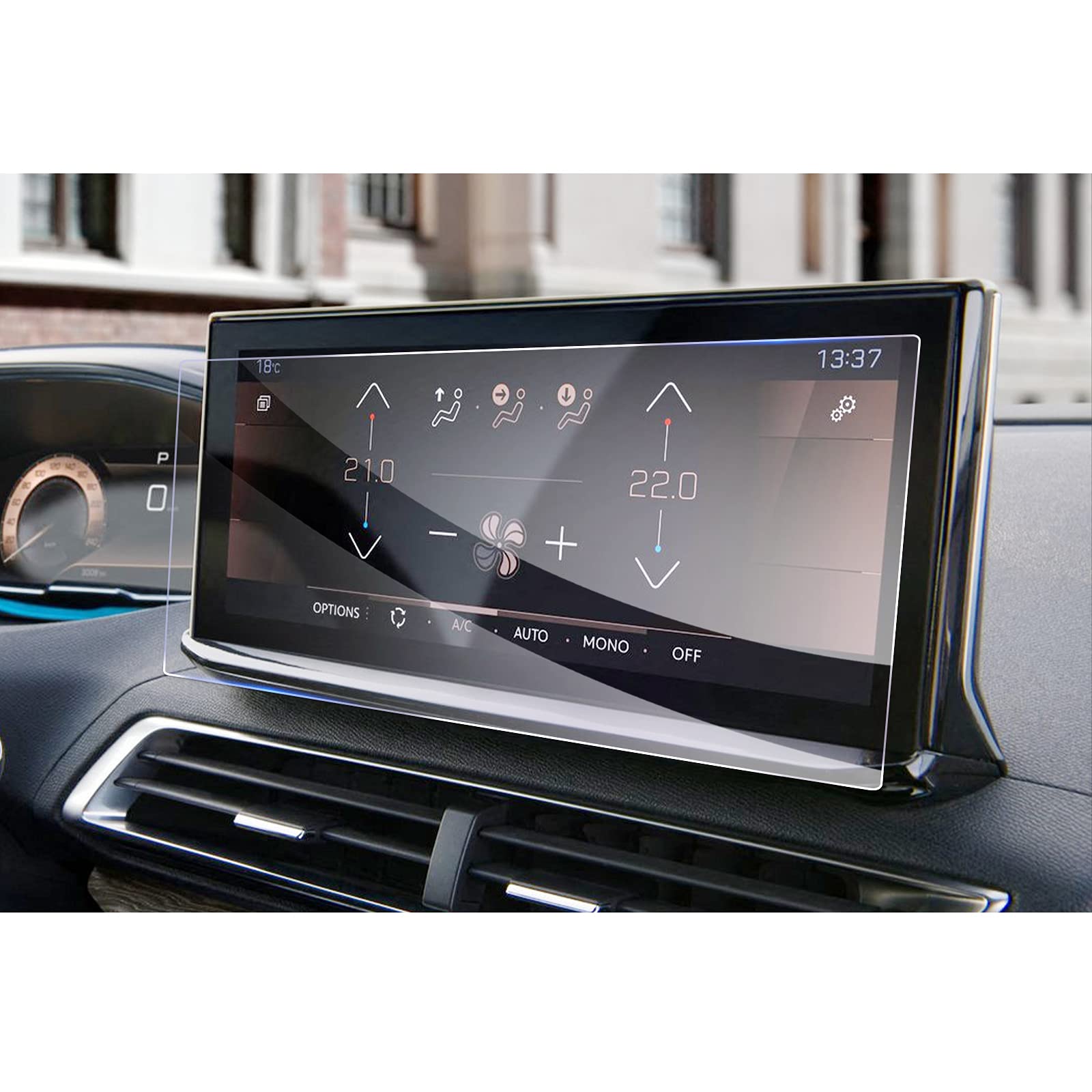 GAFAT New Peugeot 3008 5008 GT Line 2021-2023 2024 10" Navigation Protective Film, 10 Inch Peugeot 3008 2023 Tempered Glass Screen Protector for GPS Navi, Shockproof, 9H Anti-Scratch