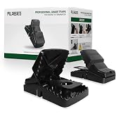 Filpestco Large Rat Traps, Mouse Traps, Black Heavy Duty Snap, 6 Pcs | Large mouse and rat trap, 5.6 x 3.1 in ABS jaw, indoor or outdoor use, reusable and washable, no poison