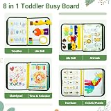 Almaxi 8-in-1 Busy Board Montessori Toddler Toy Safari Animals 3+ yrs view 2