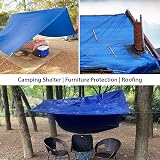ANSIO Tarpaulin 3m x 4m Water-Resistant Blue Groundsheet view 4