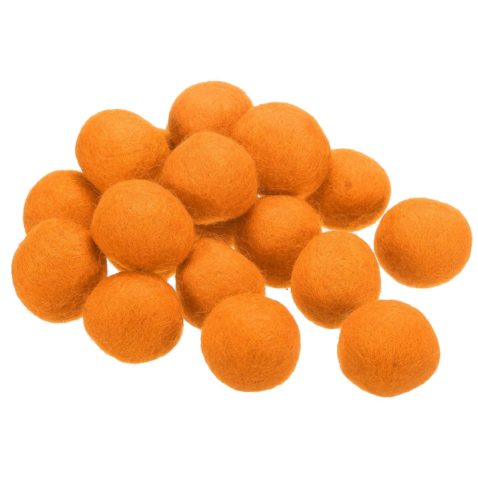 PATIKIL Wool Felt Balls Beads Wool Felting Pom 3cm 30mm Orange for Home Crafts Handcrafts Project DIY Pack of 20