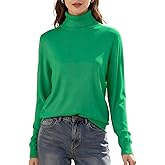 SANGTREE Women's Turtleneck Sweater Long Sleeve Casual Fall Winter Knit Pullover Sweater Top