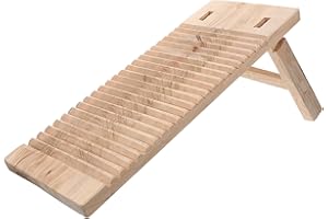 TIKODIDA Laundry Wooden Washboard with Legs 50Cm Sturdy Wash Board for Hand Washing and Household Use