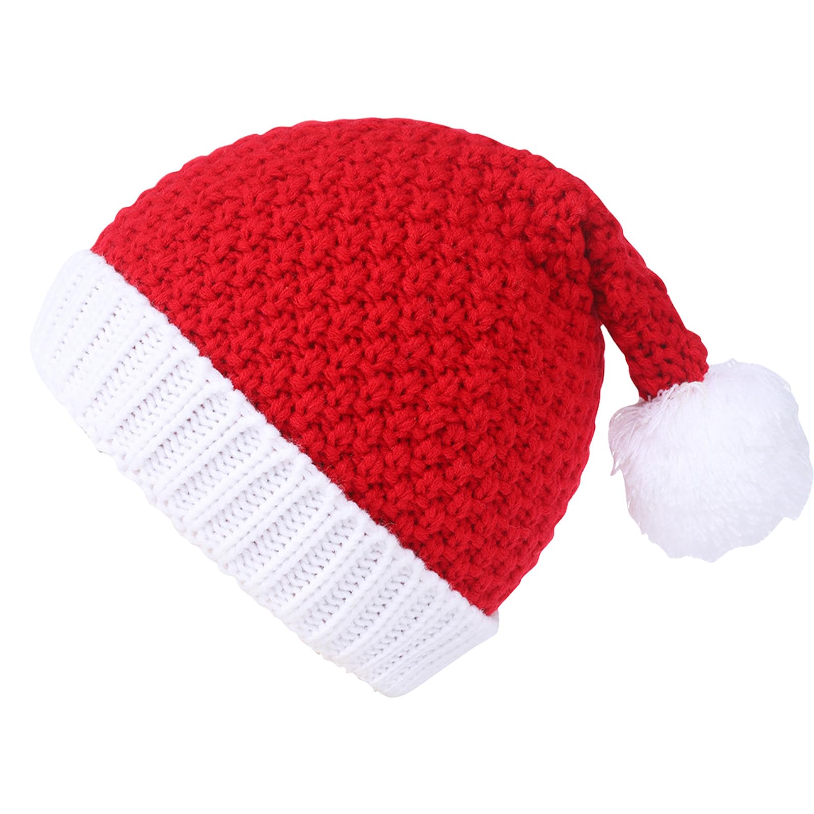 GWAWG Christmas Santa Claus Hat for Men Women, Knitted Santa Hat for Party New Year Festive Celebration Home Decor