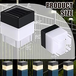 Hicarer 12 Pack Solar Fence Post Cap Lights 2in x