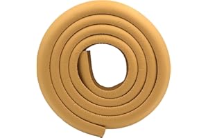 M2cbridge L Shape Extra Thick Furniture Table Edge Protectors Foam Baby Safety Bumper Guard 6.5 Ft (Wood)