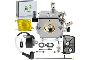 partszen 1118 120 0600 Carburetor Tune-up Kit for Stihl 028 028AV 028 SUPER Chainsaw for Walbro WT-16B for Tillotson HU-40 Replace 1118 120 0601 with Ignition Coil Parts