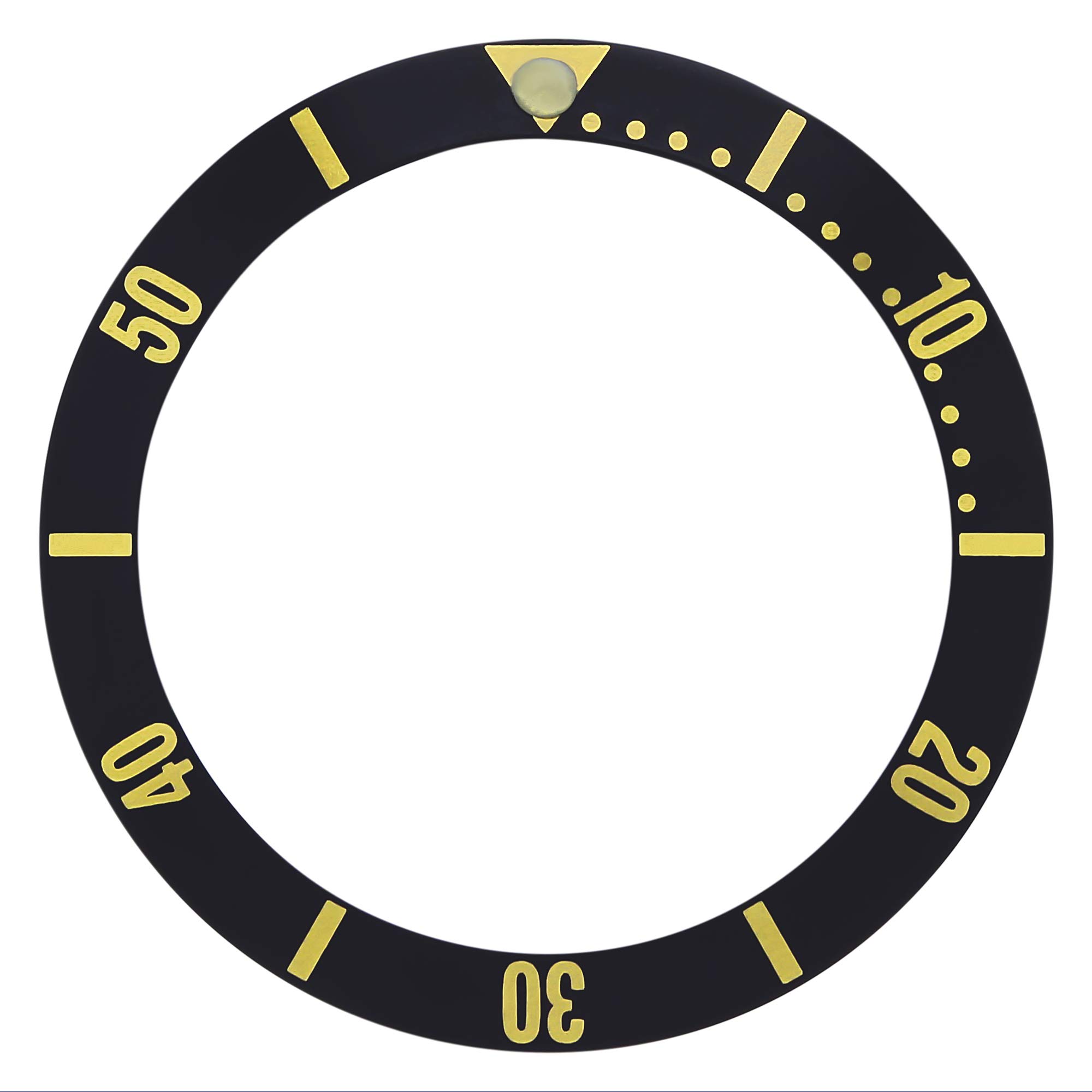 Bezel Insert Compatible with Lady Tag Heuer 1500 980.018B Watch Black Gold Fonts Swiss