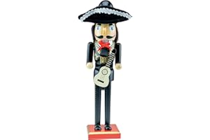 Clever Creations Mariachi 14 Inch Traditional Wooden Nutcracker, Festive Christmas Décor for Shelves and Tables