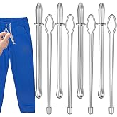 8Pcs Drawstring Threader Tool, Bodkin Sewing Tool for Elastic, DIY Rope Threader Clip, Replacement Easy Insert Drawstring Puller with Tweezer Sewing for Easily Threading Hoodies, Jackets