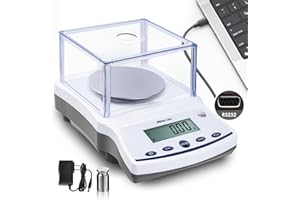 REXTACT High Precision Scale 0.01g x 3000g Lab Scale 0.01g Accuracy Laboratory Lab Scientific Electronic Digital Weight Analytical Balance Scale Jewelry Pharmacy Chemistry Industria Calibrated Gram Scale