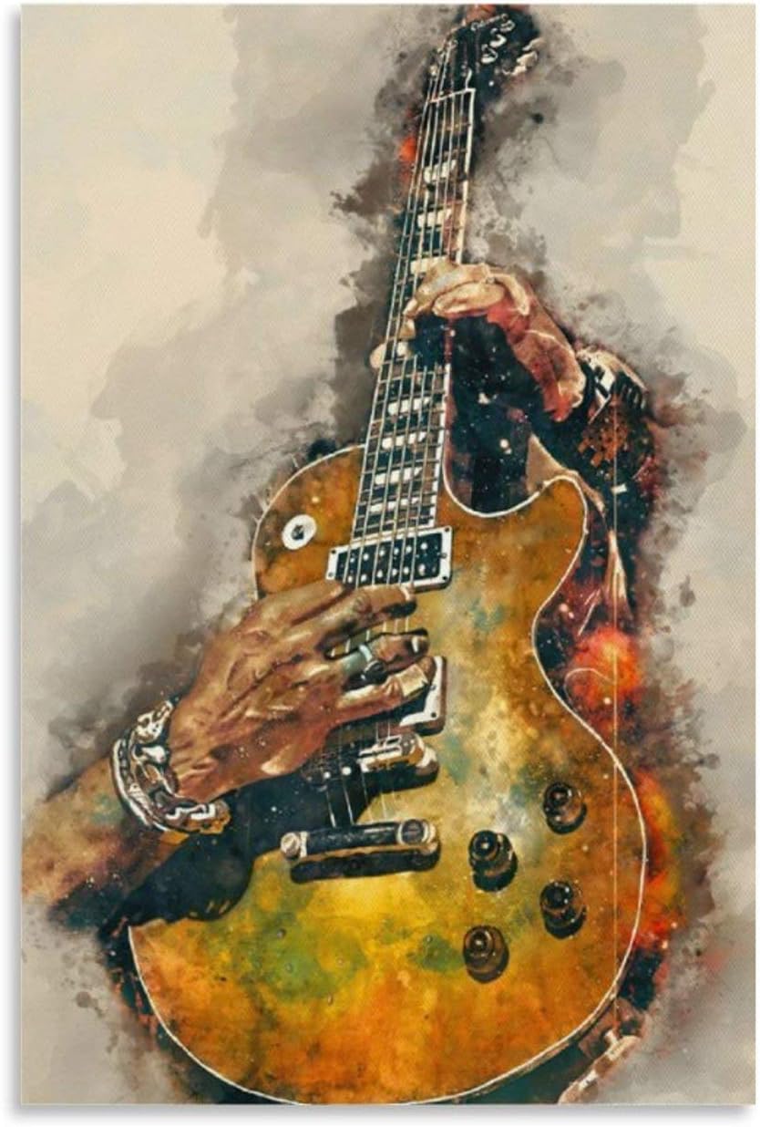 shaofu Slash Electric Guitar Canvas Art Poster and Wall Art Picture