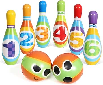 SGILE Juego de Bolos para Niños, Infantil Skittles Juego de Bolos para
