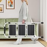 KINGRACK 3 Step Folding Ladder Steel Non-Slip Wide Pedal Handle White Portable view 8