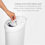 Ubbi Stainless Steel Nappy Bin Odour Locking No Special Bags White view 5