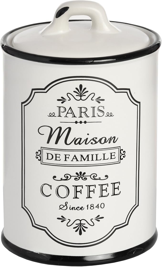 Hill Interiors Paris Maison Ceramic Cannister One Size Coffee Amazon Ca Home Kitchen