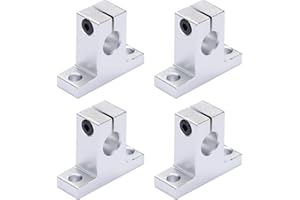 Linear Motion Rod Support 4pcs SK10 Aluminum Rail Guide Clamping for Diameter 10mm (0.393 inches) Shaft BELLA BAYS