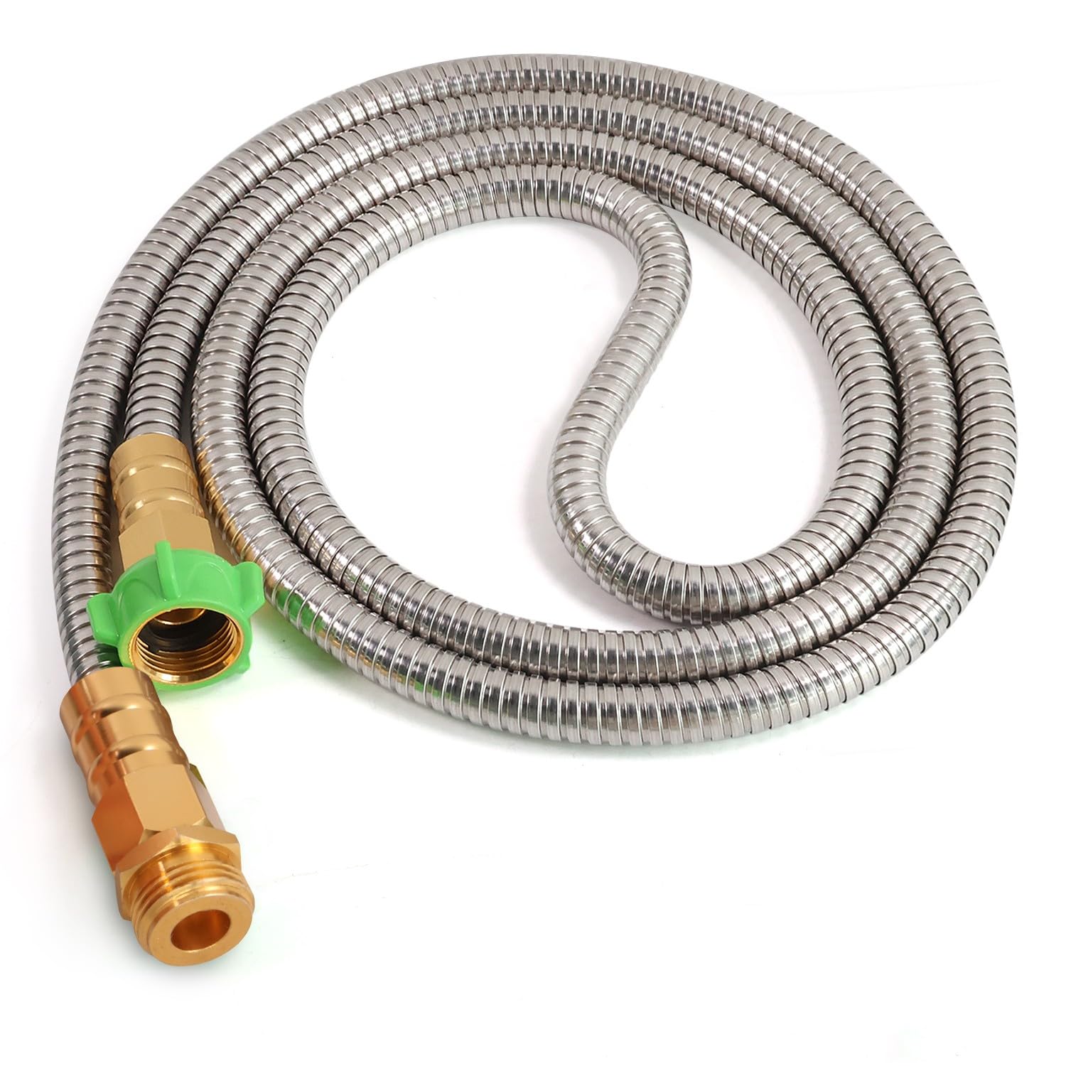 Metal Short Garden Hose 6 ft, 8 ft, 12 ft Flexible Stainless Steel Garden Hose 15 ft, 30 ft, 50 ft Heavy Duty Water Hose Flexible Water Hose (12FT)