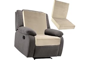 BALAPET Supportive Lumbar Support Pillow for Recliner, Memory Foam 4" Thickness Recliner Cushions Chairs Seat Cushion Mat for Elderly Rest and Back Support（21.5" Backrest Height, Khaki）