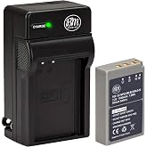 BM Premium BLS-5, BLS-50, PS-BLS5 Battery and Charger for Olympus OM-5 | O-M5 II, OM-D E-M5 III, E-M10, E-M10 III, E-M10 IV, E-PL6, E-PL7, E-PL8, E-PL9, E-PL10, Stylus 1 Cameras