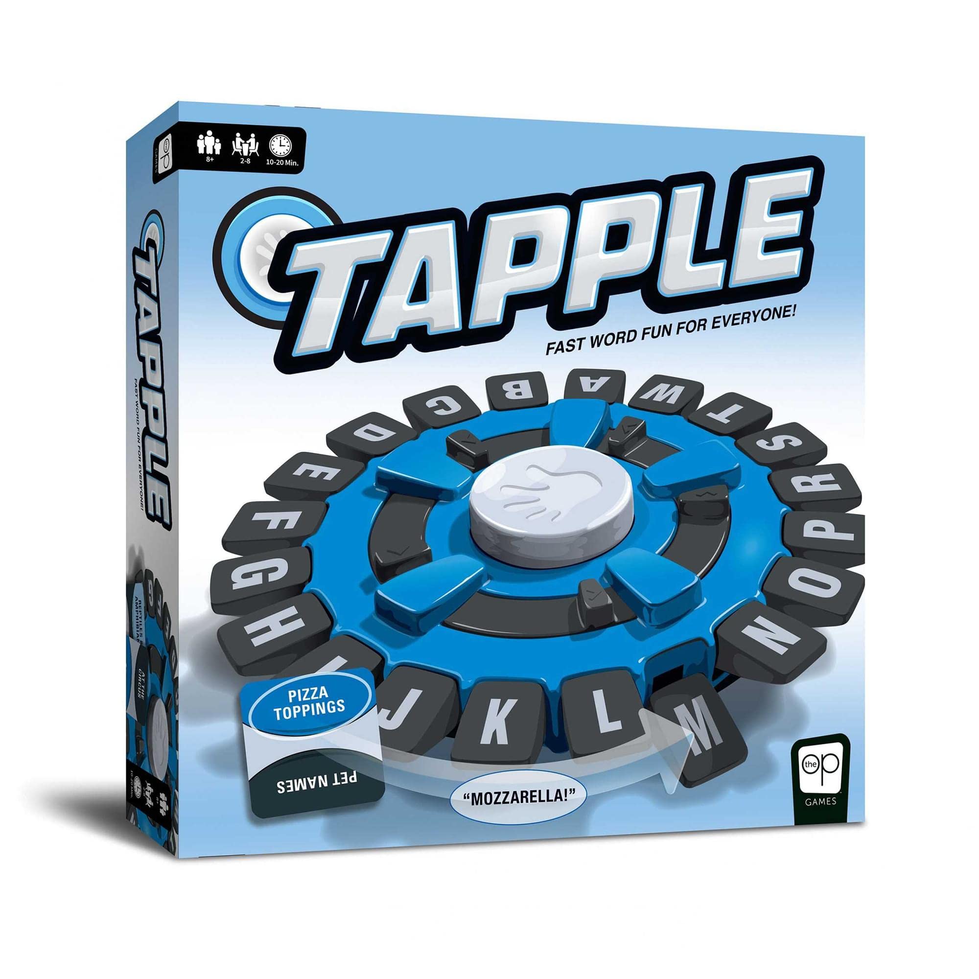 Photo 1 of USAOPOLY TAPPLE® Word Game | Fast-Paced Family Board Game | Choose a Category & Race Against The Timer to be The Last Player | Learning Game Great for All Ages (1 Pack)