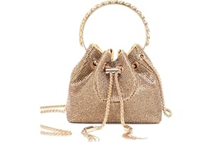 Rhinestone Purse Women Glitter Handbag Sparkly Evening Clutch Bling Shoulder Bag Crystal Crossbody Shiny Bucket Purse