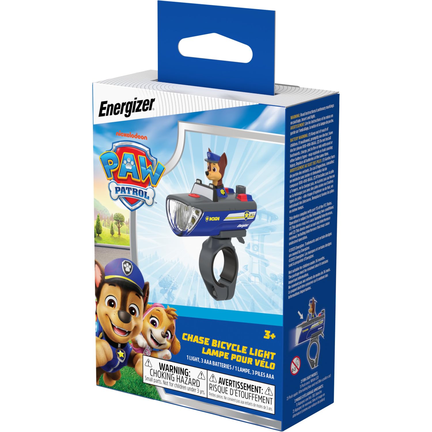Energizer PAW Patrol Chase Bike Light, Ideal for Kid's Bikes and Scooters, PAW Patrol Toy Flashlight for Boys and Girls, Use as a Camping Flashlight and Outdoor Light (Batteries Included)